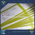 Wholesale eco-friendly embossed foil laminated security paper ticket/cheque/coupon book printing